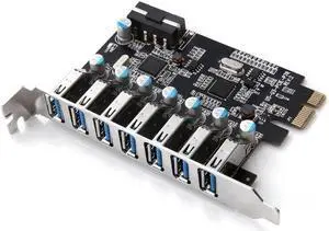 Vszerda SuperSpeed USB 3.0 7 Port PCI-E Express card with a 15pin SATA Power Connector PCIE Adapt NEC720201 and VL812 chipsets USB Cards Vszerda SuperSpeed USB 3.0 7 Port PCI-E Express card with a 15pin SATA Power Connector PCIE Adapt NEC720201 and VL812 chipsets USB Cards