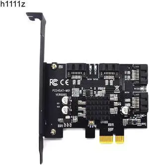 Vszerda 4 Ports SATA 6G PCI Express Controller Card PCI-e To SATA III 3.0 Converter Support Low Profile Bracket SATA3 W/ 88SE9215 chip Vszerda 4 Ports SATA 6G PCI Express Controller Card PCI-e To SATA III 3.0 Converter Support Low Profile Bracket SATA3 W/ 88SE9215 chip