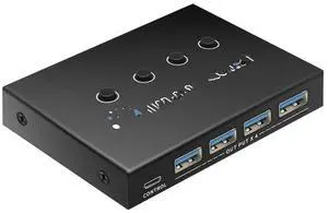 Vszerda FOR USB 3.0 Switch KM Selector 4 Computer Laptop PC Host Sharing 4 USB Devices KVM Switcher Box Share Printer Mouse Keyboard Vszerda FOR USB 3.0 Switch KM Selector 4 Computer Laptop PC Host Sharing 4 USB Devices KVM Switcher Box Share Printer Mouse Keyboard