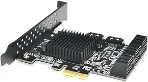 Vszerda Ruth's sister 88SE9215 Chip 8 Ports SATA 3.0 To Pcie Expansion Card PCI Express SATA Adapter SATA 3 Converter With Heat Sink For HDD Vszerda Ruth's sister 88SE9215 Chip 8 Ports SATA 3.0 To Pcie Expansion Card PCI Express SATA Adapter SATA 3 Converter With Heat Sink For HDD