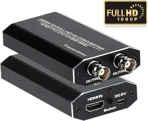 Vszerda HDMI to Dual AHD Converter Adapter, with AHD Loopout 500M Repeater, HDMI to AHD Video Adapter for AHD DVR NVR Video Recorder Vszerda HDMI to Dual AHD Converter Adapter, with AHD Loopout 500M Repeater, HDMI to AHD Video Adapter for AHD DVR NVR Video Recorder