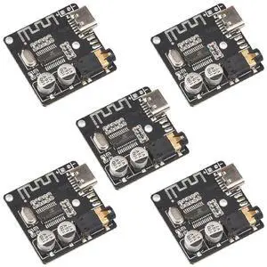 Vszerda 5pcs Bluetooth 5.0 Mp3 Lossless Decoder Board VHM-314 USB-C Audio Bluetooth Receiver Board Wireless Stereo Music Module Type-C Vszerda 5pcs Bluetooth 5.0 Mp3 Lossless Decoder Board VHM-314 USB-C Audio Bluetooth Receiver Board Wireless Stereo Music Module Type-C