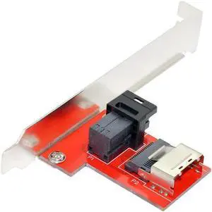 Vszerda 4.0 PCI-Express Mini SAS SFF-8087 to SAS HD SFF-8643 PCBA Female Adapter With Bracket Vszerda 4.0 PCI-Express Mini SAS SFF-8087 to SAS HD SFF-8643 PCBA Female Adapter With Bracket