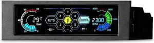 Vszerda 5.25" 5 Channel Touchscreen Fan Controller Temperature Monitor Automatic Speed Control Cooler LCD Front Panel Vszerda 5.25" 5 Channel Touchscreen Fan Controller Temperature Monitor Automatic Speed Control Cooler LCD Front Panel