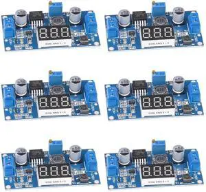 Vszerda LM2596 LM2596S DC-DC Buck Converter Voltage Adjustable 4.0-40V to 1.25-37V 2A Power Supply Module with LED Voltmeter Display (Pack of 6pcs) Vszerda LM2596 LM2596S DC-DC Buck Converter Voltage Adjustable 4.0-40V to 1.25-37V 2A Power Supply Module with LED Voltmeter Display (Pack of 6pcs)