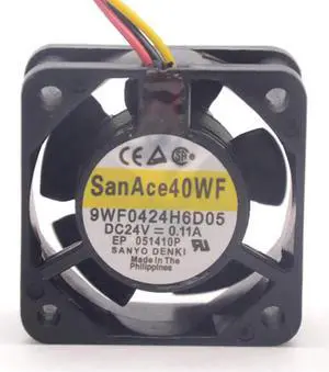 Vszerda For Sanyo 9WF0424H6D05 4020 DC 24V 0.11A 3-P axial cooling fan waterproof Vszerda For Sanyo 9WF0424H6D05 4020 DC 24V 0.11A 3-P axial cooling fan waterproof