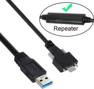Vszerda 8 Meters USB 3.1 Type-C Dual Screws Locking to Standard USB3.0 Data Cable Mount Type for Camera Recorder Vszerda 8 Meters USB 3.1 Type-C Dual Screws Locking to Standard USB3.0 Data Cable Mount Type for Camera Recorder