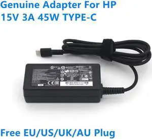 Vszerda 15V 3A 45W TYPE-C TPN-CA01 TPN-LA07 Power Supply AC Adapter For HP TPN-CA02 844205-850 PA-1450-33HP USB-C Laptop Charger Vszerda 15V 3A 45W TYPE-C TPN-CA01 TPN-LA07 Power Supply AC Adapter For HP TPN-CA02 844205-850 PA-1450-33HP USB-C Laptop Charger
