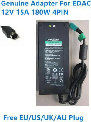 Vszerda 12V 15A 180W 4PIN EA12101A-120 AC Power Adapter For EDAC Laptop Power Supply Charger Vszerda 12V 15A 180W 4PIN EA12101A-120 AC Power Adapter For EDAC Laptop Power Supply Charger