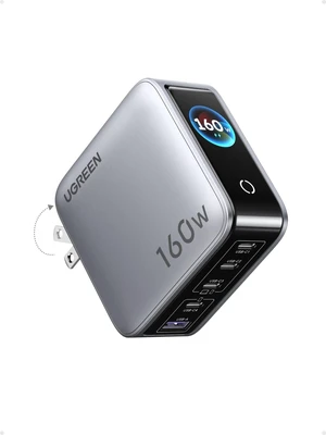 Vszerda Nexode Pro Charger, 160W GaN 5-Port Fast USB C Wall Charger Block, Type-C Charging with Smart Display & Touch Control Compatible for MacBook Pro/Air, iPhone 17/16 Series, iPad, Galaxy Vszerda Nexode Pro Charger, 160W GaN 5-Port Fast USB C Wall Charger Block, Type-C Charging with Smart Display & Touch Control Compatible for MacBook Pro/Air, iPhone 17/16 Series, iPad, Galaxy