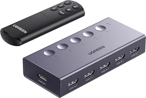 Vszerda HDMI Switch 5 in 1 Out 4K@60Hz, HDMI Splitter with Remote 5 Port HDMI Switcher Selector Support 3D CEC HDR HDCP2.2 Compatible with PS5/4/3 Xbox Nintendo Switch Roku TV Fire Stick Grey Vszerda HDMI Switch 5 in 1 Out 4K@60Hz, HDMI Splitter with Remote 5 Port HDMI Switcher Selector Support 3D CEC HDR HDCP2.2 Compatible with PS5/4/3 Xbox Nintendo Switch Roku TV Fire Stick Grey