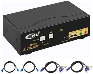 Vszerda CKL HDMI KVM Switch 2 Port Dual Monitor Extended Display, USB KVM Switch HDMI 2 in 2 Out with Audio Microphone Output and USB 2.0 Hub, PC Monitor Keyboard Mouse Switcher 4K@30Hz CKL-922HUA Vszerda CKL HDMI KVM Switch 2 Port Dual Monitor Extended Display, USB KVM Switch HDMI 2 in 2 Out with Audio Microphone Output and USB 2.0 Hub, PC Monitor Keyboard Mouse Switcher 4K@30Hz CKL-922HUA