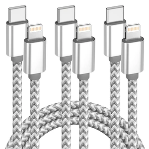 Vszerda USB C to Lightning Cable 3Pack 6 FT Apple MFi Certified iPhone Fast Charger Type c to Lightning Cable Nylon Braided iPhone Cord for iPhone 13 12 11 Pro Max Xr Xs 8 7 6 Plus and More Vszerda USB C to Lightning Cable 3Pack 6 FT Apple MFi Certified iPhone Fast Charger Type c to Lightning Cable Nylon Braided iPhone Cord for iPhone 13 12 11 Pro Max Xr Xs 8 7 6 Plus and More