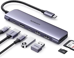 Vszerda Revodok 1071 USB C Hub for Laptop 7 in 1 Dock 4K HDMI, 100W PD Charging, USB-C & 2 USB-A 5Gbps Data Ports, SD/TF Card Reader for MacBook Pro/Air, iPad Pro, XPS, Thinkpad Vszerda Revodok 1071 USB C Hub for Laptop 7 in 1 Dock 4K HDMI, 100W PD Charging, USB-C & 2 USB-A 5Gbps Data Ports, SD/TF Card Reader for MacBook Pro/Air, iPad Pro, XPS, Thinkpad