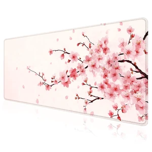 Vszerda Large Mouse Pad, Desk Mat Computer Keyboard Pad Non-Slip Rubber Base Waterproof with Stitched Edges for Laptop Gaming, Office & Home 31.5 x 11.8 Inch (Cherry Blossom) Vszerda Large Mouse Pad, Desk Mat Computer Keyboard Pad Non-Slip Rubber Base Waterproof with Stitched Edges for Laptop Gaming, Office & Home 31.5 x 11.8 Inch (Cherry Blossom)