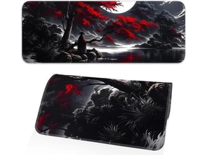 Vszerda Dark Red Moon Gaming Mouse Pad Extended Mouse Pad with Non-Slip Base Full Keyboard Pad with Stitched Edges Large Desk Pad for Gaming Office Home 31.5 x 11.8 Inch Vszerda Dark Red Moon Gaming Mouse Pad Extended Mouse Pad with Non-Slip Base Full Keyboard Pad with Stitched Edges Large Desk Pad for Gaming Office Home 31.5 x 11.8 Inch