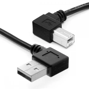 Vszerda Left Angled USB 2.0 A Male to Type-B Male for Disk Printer Scanner 90 Degree Cable 50cm 100cm Vszerda Left Angled USB 2.0 A Male to Type-B Male for Disk Printer Scanner 90 Degree Cable 50cm 100cm