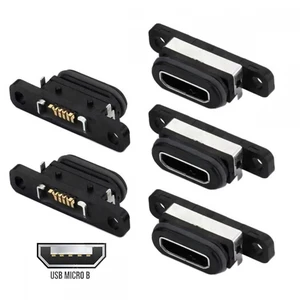 Vszerda 5pcs/set DIY OEM USB2.0 Micro-B Female Receptacle Socket Connector with Mounting Waterproof SMT Type 480Mbps Vszerda 5pcs/set DIY OEM USB2.0 Micro-B Female Receptacle Socket Connector with Mounting Waterproof SMT Type 480Mbps