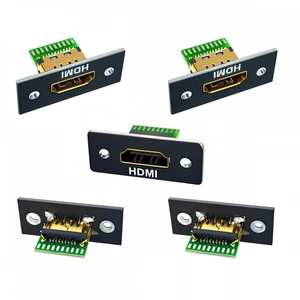 Vszerda 5pcs/set DIY OEM HDMI 8K Type-A Female Socket Connector Receptacle with Panel Mount Solder Type Vszerda 5pcs/set DIY OEM HDMI 8K Type-A Female Socket Connector Receptacle with Panel Mount Solder Type