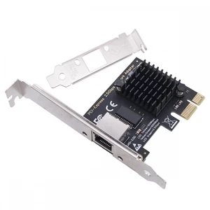 Vszerda 2500Mbps 2.5Gbps to PCI-E PCI Express 1x GBE Gigabit 1000Mbps Ethernet Network LAN Cable Adapter for Desktop Motherboard Vszerda 2500Mbps 2.5Gbps to PCI-E PCI Express 1x GBE Gigabit 1000Mbps Ethernet Network LAN Cable Adapter for Desktop Motherboard