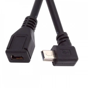 Vszerda 90 Degree Left Angled Mini USB 5Pin Male to Female Extension Cable 30cm for GPS Camera Vszerda 90 Degree Left Angled Mini USB 5Pin Male to Female Extension Cable 30cm for GPS Camera