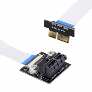 Vszerda Low Profile PCI-E Express 1X Slot Riser Card Extender Extension Ribbon Flex Relocate Cable 10cm 90 Degree Angled Vszerda Low Profile PCI-E Express 1X Slot Riser Card Extender Extension Ribbon Flex Relocate Cable 10cm 90 Degree Angled