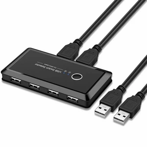 Vszerda KVM USB 2.0 Switch Selector 2 Port PCs Sharing 4 Devices for Keyboard Mouse Scanner Printer Vszerda KVM USB 2.0 Switch Selector 2 Port PCs Sharing 4 Devices for Keyboard Mouse Scanner Printer