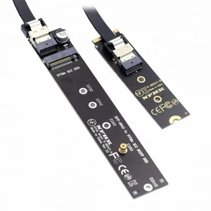 Vszerda NGFF M-Key NVME Male to Female Extension Cable 40cm with SFF-8654 Connector for Mainboard SSD 2280/22110 Vszerda NGFF M-Key NVME Male to Female Extension Cable 40cm with SFF-8654 Connector for Mainboard SSD 2280/22110