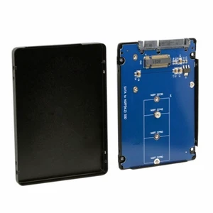 Vszerda B+M Key Socket 2 M.2 NGFF (SATA) SSD to 2.5 SATA Adapter Card Adapter with Black Metal Case Vszerda B+M Key Socket 2 M.2 NGFF (SATA) SSD to 2.5 SATA Adapter Card Adapter with Black Metal Case