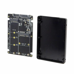 Vszerda 2 in 1 Combo M.2 NGFF B-key mSATA SSD to SATA 3.0 Adapter Converter Case Enclosure Vszerda 2 in 1 Combo M.2 NGFF B-key mSATA SSD to SATA 3.0 Adapter Converter Case Enclosure