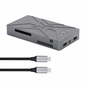 Vszerda Dual NVME M.2 NGFF M-Key to Type-C USB-C Raid0 Raid1 JBOD Big Enclosure 20Gbps with Fan Raid0 Hyper Adapter Vszerda Dual NVME M.2 NGFF M-Key to Type-C USB-C Raid0 Raid1 JBOD Big Enclosure 20Gbps with Fan Raid0 Hyper Adapter
