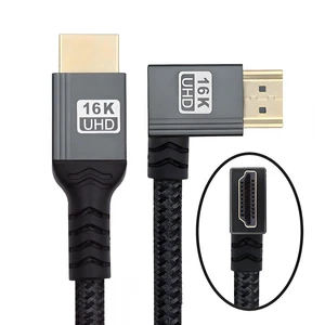 Vszerda Left Angled 16K 8K UHD HDMI 2.2 Version Type-A Male to HDMI Male HDTV Cable 90 Degree for HDTV Desktop Laptop Monitor (1.0M) Vszerda Left Angled 16K 8K UHD HDMI 2.2 Version Type-A Male to HDMI Male HDTV Cable 90 Degree for HDTV Desktop Laptop Monitor (1.0M)