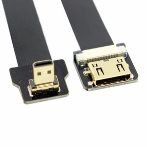 Vszerda CYFPV Down Angled 90 Degree FPV Micro HDMI Male to Mini HDMI Female FPC Flat Cable 10cm for FPV HDTV Multicopter Aerial Photography (0.3M) Vszerda CYFPV Down Angled 90 Degree FPV Micro HDMI Male to Mini HDMI Female FPC Flat Cable 10cm for FPV HDTV Multicopter Aerial Photography (0.3M)