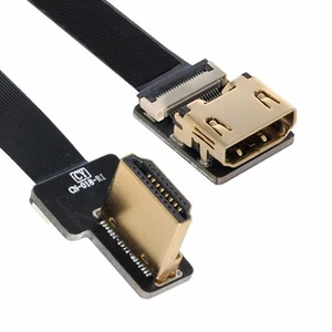 Vszerda CYFPV Left Angled 90 Degree HDMI Male to Female FPC Flat Cable for HDTV Multicopter Aerial Photography (0.1M) Vszerda CYFPV Left Angled 90 Degree HDMI Male to Female FPC Flat Cable for HDTV Multicopter Aerial Photography (0.1M)