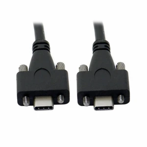 Vszerda USB 3.1 Type-C Dual M2 Screws Locking to Locking USB-C 10Gbps Data Cable Panel Mount Type Vszerda USB 3.1 Type-C Dual M2 Screws Locking to Locking USB-C 10Gbps Data Cable Panel Mount Type