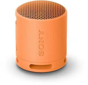 SRS-XB100 Wireless Bluetooth Portable Lightweight Super-Compact Travel Speaker, Durable IP67 Waterproof & Dustproof Shower Speaker, 16 Hour Battery, Versatile Strap, & Hands-free Calling, Orange