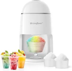 Snow Cone Shaved Ice Machine, Electric Ice Shaver Slushie Machine, Snowcone Maker for Kids Birthday Party, House Warming Gifts New Home Decor, Best Christmas Gift Ideas, White