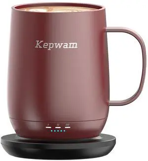 Self Heating Coffee Mug T2, 16oz Smart Heated Coffee Mug, 150 Min Battery Life - Hot up to 149 Temperature Control Coffee Mug Warmer, Gifts for Dad Mom (No APP)