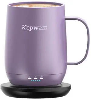 Self Heating Coffee Mug T2, 16oz Smart Heated Coffee Mug, 150 Min Battery Life - Hot up to 149 Temperature Control Coffee Mug Warmer, Gifts for Dad Mom (No APP)