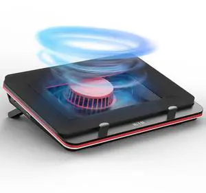 GT500 Powerful Turbo-Fan (5000 RPM) Laptop Cooling Pad with Infinitely Variable Speed,Seal Foam for Rapid Cooling Gaming Laptop,13-17.3inch Laptop Cooler with 3-Port USB Hub