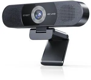 3-in-1 4K Webcam with Microphone and Speaker, C980 PRO 60°-98° Wide Angle Webcam w/ 4 Noise Cancel Mics, 2 Speakers, Fixed Focus, Magnetic Privacy Cover, Great for Group and Personal Video Calls
