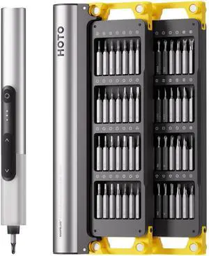 SNAPBLOQ S-A01 3.7V Mini Electric Screwdriver with 56 Bits & 3 Torque Settings, Precision Mini Screwdriver, 250RPM, Brighter LED Light, Repair Tool Kit for Electronics, Phone, Laptop, DIY