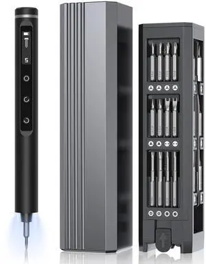 Mini Electric Screwdriver Set,3.7V Precision Screwdriver Set 50 in 1 Magnetic Drill,OLED Display,5 Torque Settings,4 LED Lights, Portable Repair Tool Kit for Computer,Phone, Watch,Camer,Glasses