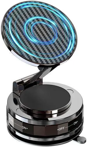 Phone Holders for Your car, Compatible with MagSafe, Ultra Vacuum Suction Cup Mount, 360° Rotation, Car Phone Holder Compatible with All Models, Carbon Fiber Coffee Phone Holders for Your car, Compatible with MagSafe, Ultra Vacuum Suction Cup Mount, 360° Rotation, Car Phone Holder Compatible with All Models, Carbon Fiber Coffee