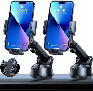 2025 Ultimate Car Phone Holder80+LBS Strongest Suction & Military-Grade Universal Cell Phone Holder Truck Car Mount for Dashboard Windshield Air Vent for iPhone 16 Pro Max 15 Samsung 2pcs,Black 2025 Ultimate Car Phone Holder80+LBS Strongest Suction & Military-Grade Universal Cell Phone Holder Truck Car Mount for Dashboard Windshield Air Vent for iPhone 16 Pro Max 15 Samsung 2pcs,Black