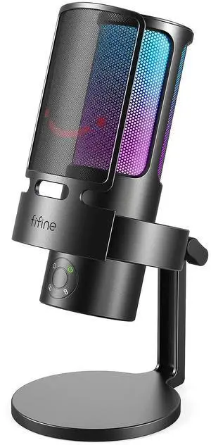 Gaming USB Microphone, PC Computer Mic with 4 Polar Patterns for Podcast Streaming Recording YouTube, RGB Condenser Desktop Mic for Windows, Mac, with Headphone Jack-AmpliGame A8 Plus Gaming USB Microphone, PC Computer Mic with 4 Polar Patterns for Podcast Streaming Recording YouTube, RGB Condenser Desktop Mic for Windows, Mac, with Headphone Jack-AmpliGame A8 Plus