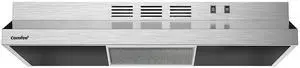 CVU30W2AST 30 Inch Ducted Ductless Vent Durable Stainless Steel Kitchen Reusable Filter, 200 CFM, 2 Speed Exhaust Fan Under Cabinet Range Hood