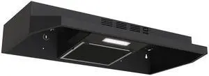Under Cabinet Range Hood 30 inch, Ducted/Ductless Convertible Kitchen Stove Hood, Stainless Steel Vent Hood w/Rocker Button Control, 2 Speeds Exhaust Fan, 280CFM, Black