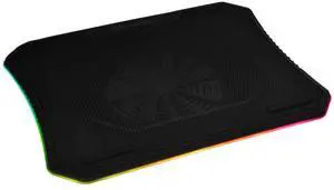 Massive 20 RGB Steel Mesh Panel Single 200mm Fan 10"19" Laptop Notebook Cooling Pad CLN014PL20SWA