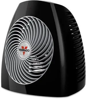 MVH (2025) Space Heater, 3 Heat Settings, Adjustable Thermostat, Tip-Over Protection, Auto Safety Shut-Off System, Indoor Use, Whole Room Heating, Black
